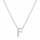 14K Gold Plated Cubic Zirconia Initial Necklace | Letter Dainty Necklaces for Women