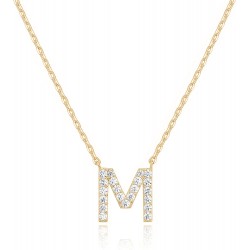 14K Gold Plated Cubic Zirconia Initial Necklace | Letter Dainty Necklaces for Women 14K Gold Plated Cubic Zirconia Initial Necklace | Letter Dainty Necklaces for Women