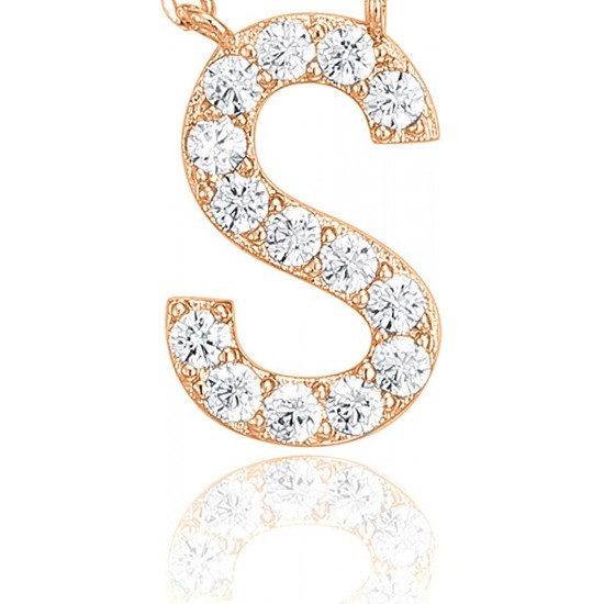 14K Gold Plated Cubic Zirconia Initial Necklace | Letter Dainty Necklaces for Women 14K Gold Plated Cubic Zirconia Initial Necklace | Letter Dainty Necklaces for Women