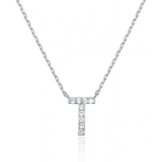 14K Gold Plated Cubic Zirconia Initial Necklace | Letter Dainty Necklaces for Women 14K Gold Plated Cubic Zirconia Initial Necklace | Letter Dainty Necklaces for Women