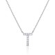 14K Gold Plated Cubic Zirconia Initial Necklace | Letter Dainty Necklaces for Women