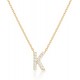 14K Gold Plated Cubic Zirconia Initial Necklace | Letter Dainty Necklaces for Women 14K Gold Plated Cubic Zirconia Initial Necklace | Letter Dainty Necklaces for Women