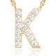14K Gold Plated Cubic Zirconia Initial Necklace | Letter Dainty Necklaces for Women 14K Gold Plated Cubic Zirconia Initial Necklace | Letter Dainty Necklaces for Women