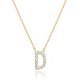 14K Gold Plated Cubic Zirconia Initial Necklace | Letter Dainty Necklaces for Women 14K Gold Plated Cubic Zirconia Initial Necklace | Letter Dainty Necklaces for Women