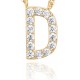 14K Gold Plated Cubic Zirconia Initial Necklace | Letter Dainty Necklaces for Women 14K Gold Plated Cubic Zirconia Initial Necklace | Letter Dainty Necklaces for Women