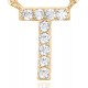 14K Gold Plated Cubic Zirconia Initial Necklace | Letter Dainty Necklaces for Women 14K Gold Plated Cubic Zirconia Initial Necklace | Letter Dainty Necklaces for Women