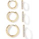 3 Pairs Small Hoop Earrings Set Mini Cartilage Helix Huggie Hoop Pack for Women Men 8mm 10mm 12mm