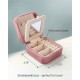 Travel Jewelry Box Organizer | Travel Jewelry Case, Jewelry Travel Organizer | Small Jewelry Box for Women, Jewelry Travel Case | Earring Organizer with Mirror