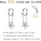 925 Sterling Silver Flower Chain Drop Earrings Hoop for Women Teen Girls Huggie Hoop Dangle Earrings Chain