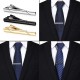 3 Pack Tie Clips for Men, Classic Tie Clip Silver Gold Black Necktie Tie Bar Pinch Clips Suitable for Wedding Anniversary Business