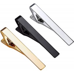 3 Pack Tie Clips for Men, Classic Tie Clip Silver Gold Black Necktie Tie Bar Pinch Clips Suitable for Wedding Anniversary Business 3 Pack Tie Clips for Men, Classic Tie Clip Silver Gold Black Necktie Tie Bar Pinch Clips Suitable for Wedding Anniversary Business