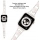 Cute Luxury Metal Zirconic Slim Glitter Watch Band For Apple Watch 38mm 40mm 42mm 44mm 41mm 45mm 49mm for Women Bling