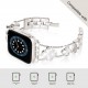 Cute Luxury Metal Zirconic Slim Glitter Watch Band For Apple Watch 38mm 40mm 42mm 44mm 41mm 45mm 49mm for Women Bling