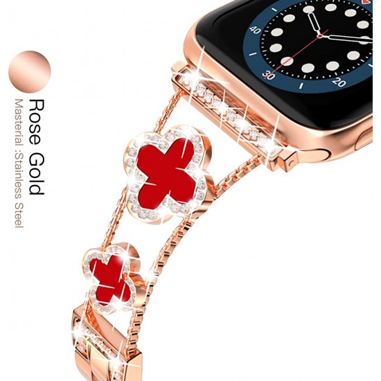 Cute Luxury Metal Zirconic Diamond Slim Glitter Watch Band for Apple Watch 38mm 40mm 42mm 44mm,Women Bling Band for iWatch