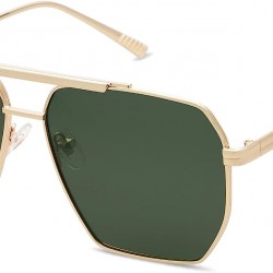Retro Oversized Square Polarized Sunglasses for Women Men Vintage Shades UV400 Classic Large Metal Sun Glasses Retro Oversized Square Polarized Sunglasses for Women Men Vintage Shades UV400 Classic Large Metal Sun Glasses
