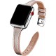 Slim Leather Bands for Apple Watch 38mm 40mm 41mm 42mm 44mm 45mm 49mm, Leather Watch Thin Wristband for iWatch Ultra SE Series 8/7/6/5/4/3/2/1