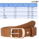 Fashion Womens Genuine Leather Belt, Cowhide Waist Belt with Pin Buckle for Jeans Pants