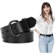 Fashion Womens Genuine Leather Belt, Cowhide Waist Belt with Pin Buckle for Jeans Pants