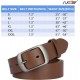 Fashion Womens Genuine Leather Belt, Cowhide Waist Belt with Pin Buckle for Jeans Pants