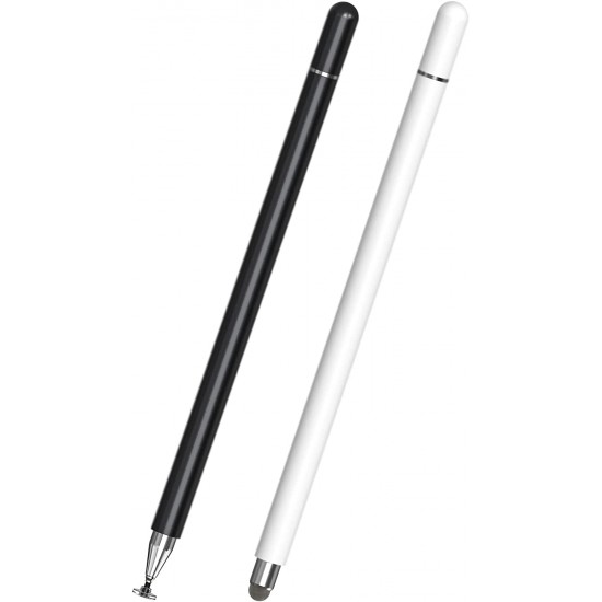 Stylus Pen for Touch Screens, 2-in-1 Tablet Pen, iPad Pen Apple Pen for Apple/iPad/iPhone/Tablets/iOS/Android/Samsung/Microsoft/Surface All Capacitive Touch Screens