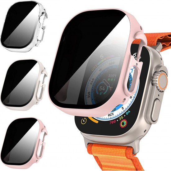 3 Pack Privacy Screen Protector Case for Apple Watch Ultra SE Series 8 7 6 5 4 3 2 1, Anti-Peeping Ultra-Thin Tempered Glass Case Cover for iWatch 49mm 45mm 44mm 41mm 40mm 42mm 3 Pack Privacy Screen Protector Case for Apple Watch Ultra SE Series 8 7 6 5 4 3 2 1, Anti-Peeping Ultra-Thin Tempered Glass Case Cover for iWatch 49mm 45mm 44mm 41mm 40mm 42mm