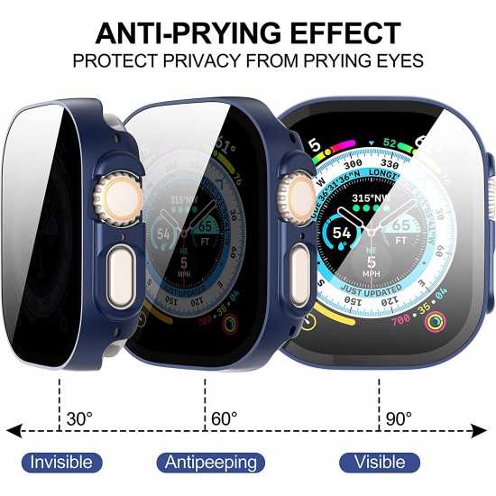 3 Pack Privacy Screen Protector Case for Apple Watch Ultra SE Series 8 7 6 5 4 3 2 1, Anti-Peeping Ultra-Thin Tempered Glass Case Cover for iWatch 49mm 45mm 44mm 41mm 40mm 42mm 3 Pack Privacy Screen Protector Case for Apple Watch Ultra SE Series 8 7 6 5 4 3 2 1, Anti-Peeping Ultra-Thin Tempered Glass Case Cover for iWatch 49mm 45mm 44mm 41mm 40mm 42mm
