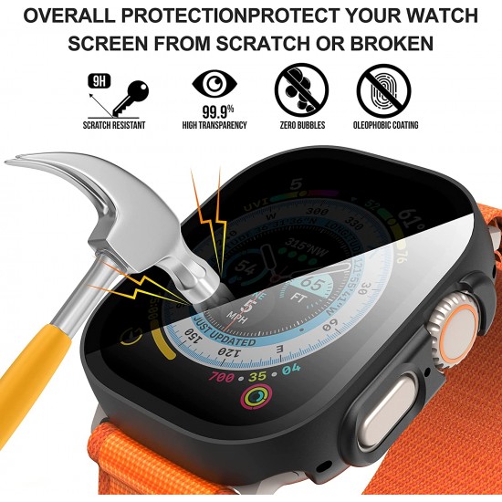 3 Pack Privacy Screen Protector Case for Apple Watch Ultra SE Series 8 7 6 5 4 3 2 1, Anti-Peeping Ultra-Thin Tempered Glass Case Cover for iWatch 49mm 45mm 44mm 41mm 40mm 42mm 3 Pack Privacy Screen Protector Case for Apple Watch Ultra SE Series 8 7 6 5 4 3 2 1, Anti-Peeping Ultra-Thin Tempered Glass Case Cover for iWatch 49mm 45mm 44mm 41mm 40mm 42mm