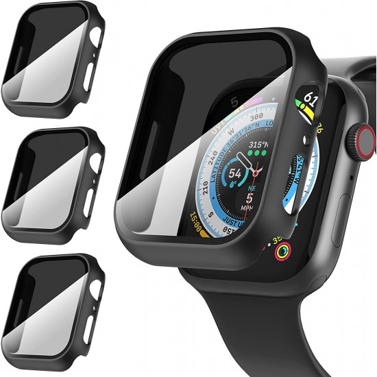3 Pack Privacy Screen Protector Case for Apple Watch Ultra SE Series 8 7 6 5 4 3 2 1, Anti-Peeping Ultra-Thin Tempered Glass Case Cover for iWatch 49mm 45mm 44mm 41mm 40mm 42mm 3 Pack Privacy Screen Protector Case for Apple Watch Ultra SE Series 8 7 6 5 4 3 2 1, Anti-Peeping Ultra-Thin Tempered Glass Case Cover for iWatch 49mm 45mm 44mm 41mm 40mm 42mm