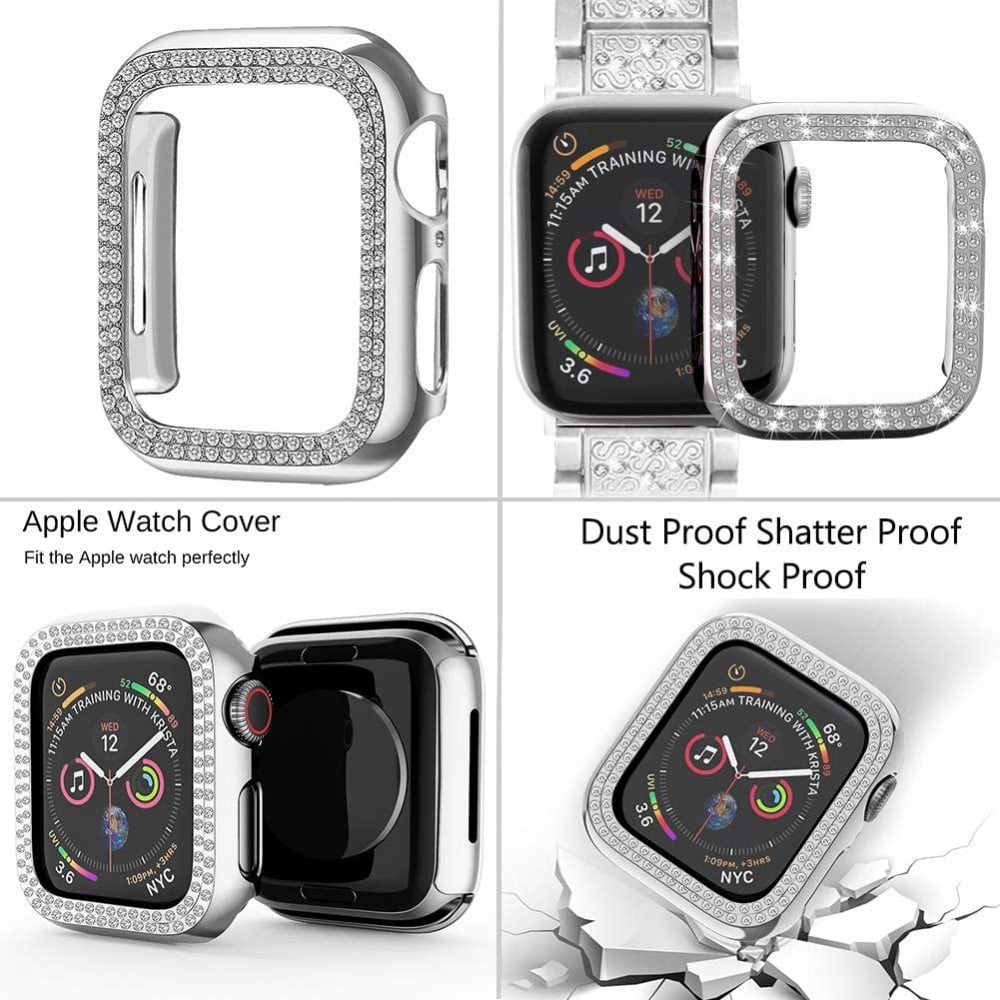 Compatible with Apple Watch Band 38mm + Case, Women Jewelry Bling ...