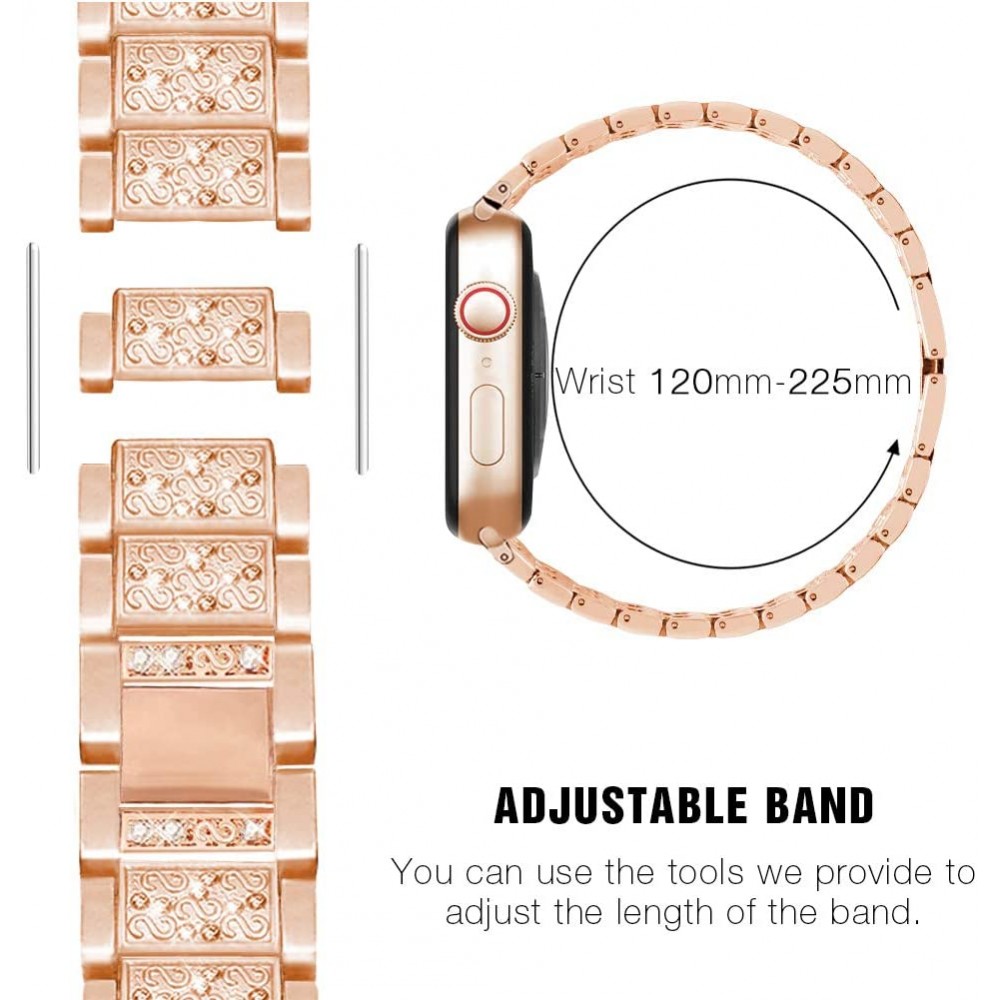 Compatible with Apple Watch Band 38mm + Case, Women Jewelry Bling ...