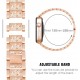 Compatible with Apple Watch Band 38mm + Case, Women Jewelry Bling Diamond Metal Strap & 2 Pack Bumper Frame Screen Protector for iWatch Series 3/2/1(Silver/38mm)