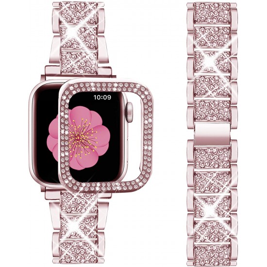 Luxury designer Apple Watch 2pcs Case & band strap set, bling ladies –  www.