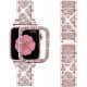 Compatible with Apple Watch Band 38mm + Case, Women Jewelry Bling Diamond Metal Strap & 2 Pack Bumper Frame Screen Protector for iWatch Series 3/2/1(Silver/38mm)
