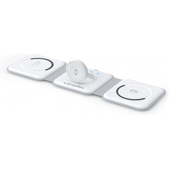 3 in 1 Wireless Charger for iPhone Magnetic Foldable 3 in 1 Charging Station Travel Charger for Multple Devices for iPhone 14/13/12 Series,AirPods 3/2/Pro Apple Watch 3 in 1 Wireless Charger for iPhone Magnetic Foldable 3 in 1 Charging Station Travel Charger for Multple Devices for iPhone 14/13/12 Series,AirPods 3/2/Pro Apple Watch