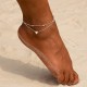 Layered Ankle Bracelets for Women Girls Dainty Anklet Minimalist Summer Waterproof Ankle Bracelet