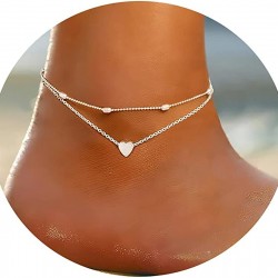 Layered Ankle Bracelets for Women Girls Dainty Anklet Minimalist Summer Waterproof Ankle Bracelet Layered Ankle Bracelets for Women Girls Dainty Anklet Minimalist Summer Waterproof Ankle Bracelet