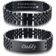 Men's Bracelet Band Stainless Steel Link Bracelet Personalized Engraved DAD Gift for Men DAD Father