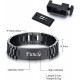 Men's Bracelet Band Stainless Steel Link Bracelet Personalized Engraved DAD Gift for Men DAD Father