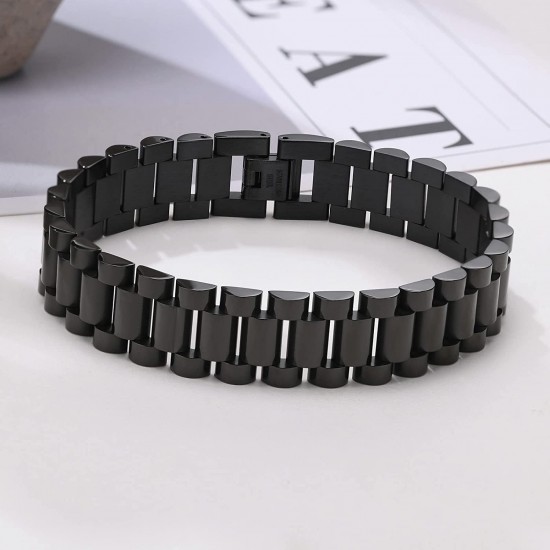 Men's Bracelet Band Stainless Steel Link Bracelet Personalized Engraved DAD Gift for Men DAD Father