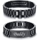 Men's Bracelet Band Stainless Steel Link Bracelet Personalized Engraved DAD Gift for Men DAD Father