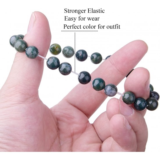 Natural 8mm Beaded Bracelet Gorgeous Semi-Precious Gemstones Healing Crystal Stretch Wristband Unisex