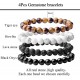 Natural 8mm Beaded Bracelet Gorgeous Semi-Precious Gemstones Healing Crystal Stretch Wristband Unisex