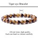 Natural 8mm Beaded Bracelet Gorgeous Semi-Precious Gemstones Healing Crystal Stretch Wristband Unisex