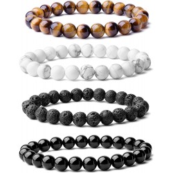 Natural 8mm Beaded Bracelet Gorgeous Semi-Precious Gemstones Healing Crystal Stretch Wristband Unisex Natural 8mm Beaded Bracelet Gorgeous Semi-Precious Gemstones Healing Crystal Stretch Wristband Unisex