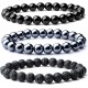 Natural 8mm Beaded Bracelet Gorgeous Semi-Precious Gemstones Healing Crystal Stretch Wristband Unisex