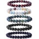 Natural 8mm Beaded Bracelet Gorgeous Semi-Precious Gemstones Healing Crystal Stretch Wristband Unisex