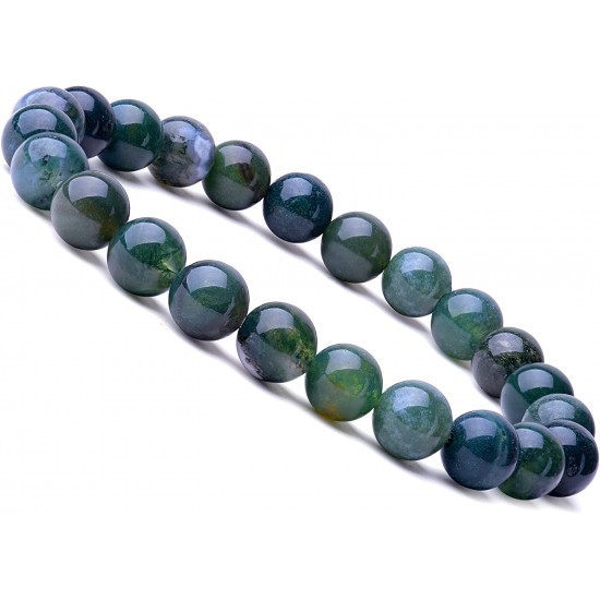 Natural 8mm Beaded Bracelet Gorgeous Semi-Precious Gemstones Healing Crystal Stretch Wristband Unisex