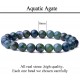 Natural 8mm Beaded Bracelet Gorgeous Semi-Precious Gemstones Healing Crystal Stretch Wristband Unisex