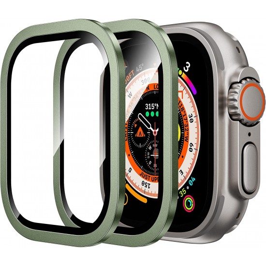 2 Pack Screen Protector for Apple Watch Ultra 49mm,9H Tempered Glass Titanium Alloy Frame 2 Pack Screen Protector for Apple Watch Ultra 49mm,9H Tempered Glass Titanium Alloy Frame