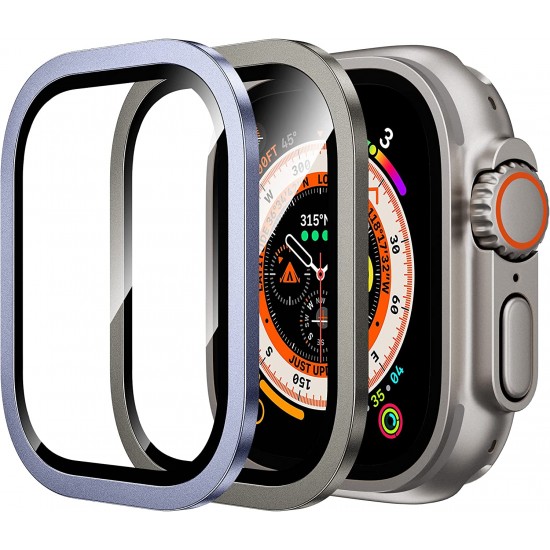 2 Pack Screen Protector for Apple Watch Ultra 49mm,9H Tempered Glass Titanium Alloy Frame 2 Pack Screen Protector for Apple Watch Ultra 49mm,9H Tempered Glass Titanium Alloy Frame
